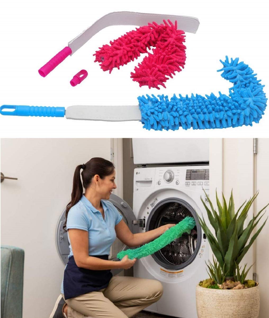 Cleaning Duster Brush with Extendable Rod, Dust Cleaner for Home, Fan Cleaning Brush with Long Rod, Dusters for House Cleaning (Multi-Color)