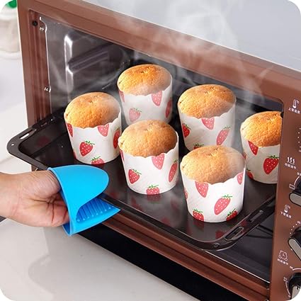 Silicone Cooking Pinch Grips Oven Mitts - Finger Protector Pot Holder for Kitchen,Cooking,Baking,BBQ - Heat Resistant Gloves, 2 Pairs